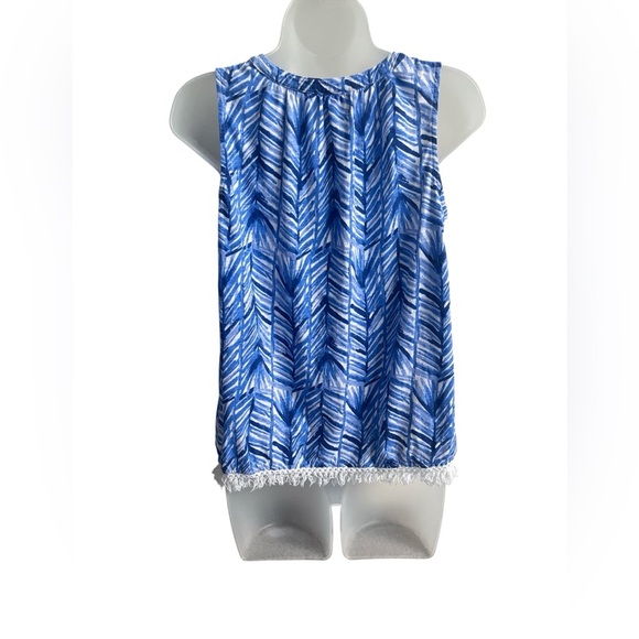 Lilly Pulitzer Lapis Blue Costa Kipper Top Size Small - Picture 4 of 5